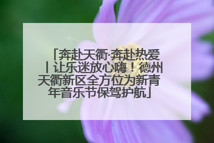 奔赴天衢·奔赴热爱丨让乐迷放心嗨！德州天衢新区全方位为新青年音乐节保驾护航