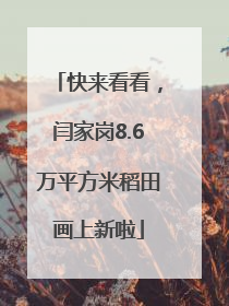 快来看看，闫家岗8.6万平方米稻田画上新啦