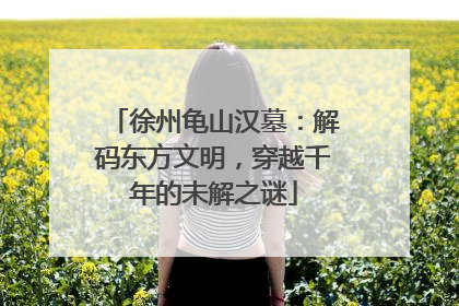 徐州龟山汉墓：解码东方文明，穿越千年的未解之谜