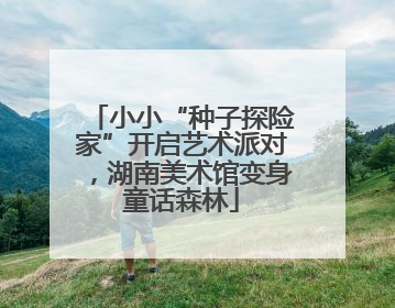 小小“种子探险家”开启艺术派对，湖南美术馆变身童话森林