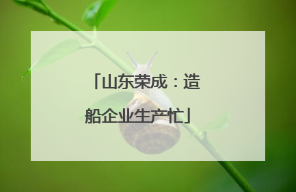 山东荣成：造船企业生产忙