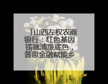 山西左权农商银行：红色基因铸就清廉底色，普惠金融赋能乡村振兴