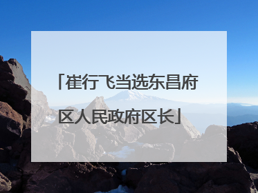 崔行飞当选东昌府区人民政府区长