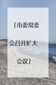 市委常委会召开扩大会议