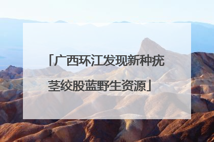 广西环江发现新种疣茎绞股蓝野生资源