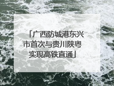 广西防城港东兴市首次与贵川陕粤实现高铁直通
