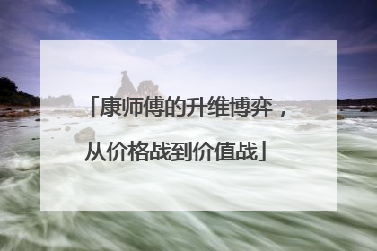 康师傅的升维博弈，从价格战到价值战