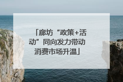 廊坊“政策+活动”同向发力带动消费市场升温