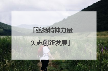 弘扬精神力量 矢志创新发展