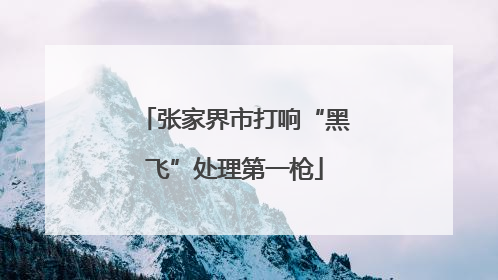 张家界市打响“黑飞”处理第一枪