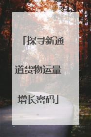 探寻新通道货物运量增长密码