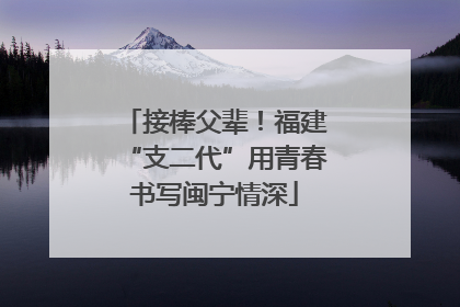 接棒父辈！福建“支二代”用青春书写闽宁情深