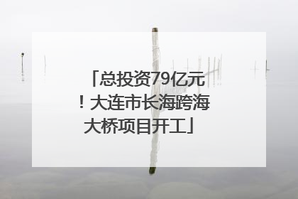 总投资79亿元！大连市长海跨海大桥项目开工