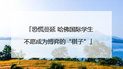 恐慌蔓延 哈佛国际学生不愿成为博弈的“棋子”