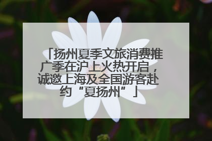 扬州夏季文旅消费推广季在沪上火热开启，诚邀上海及全国游客赴约“夏扬州”