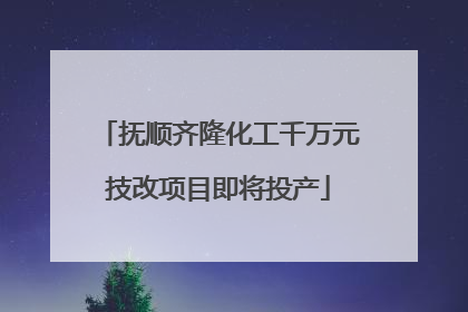 抚顺齐隆化工千万元技改项目即将投产