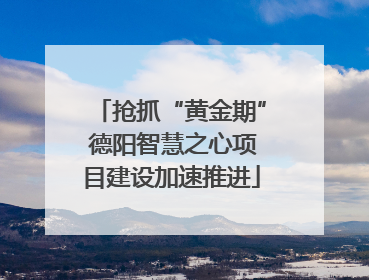 抢抓“黄金期” 德阳智慧之心项目建设加速推进