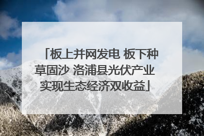 板上并网发电 板下种草固沙 洛浦县光伏产业实现生态经济双收益