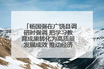 杨国强在广饶县调研时强调 把学习教育成果转化为高质量发展成效 推动经济稳健向好进中提质