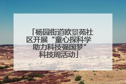 杨园街道欧景苑社区开展“童心探科学 助力科技强国梦”科技周活动
