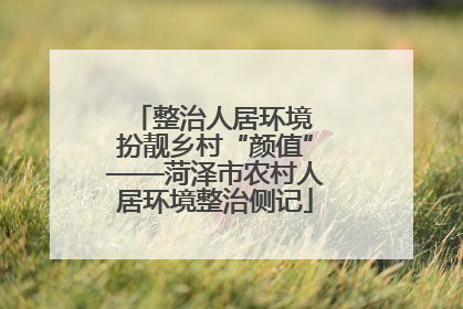 整治人居环境 扮靓乡村“颜值”——菏泽市农村人居环境整治侧记