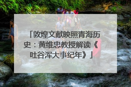 敦煌文献映照青海历史：黄维忠教授解读《吐谷浑大事纪年》