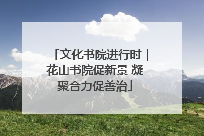 文化书院进行时｜花山书院促新景 凝聚合力促善治