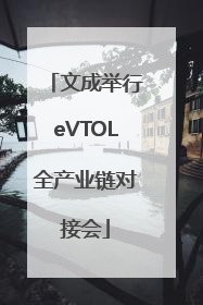 文成举行eVTOL全产业链对接会