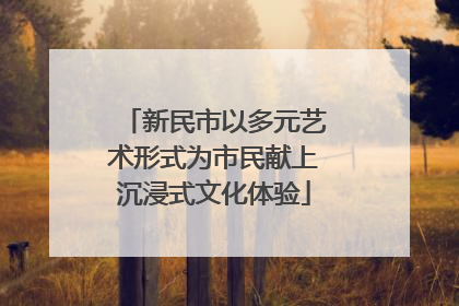 新民市以多元艺术形式为市民献上沉浸式文化体验