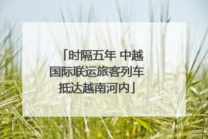 时隔五年 中越国际联运旅客列车抵达越南河内