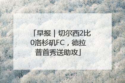 早报｜切尔西2比0洛杉矶FC，德拉普首秀送助攻