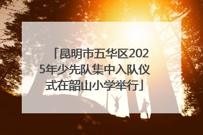 昆明市五华区2025年少先队集中入队仪式在韶山小学举行