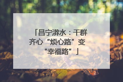 昌宁漭水：干群齐心“烦心路”变“幸福路”