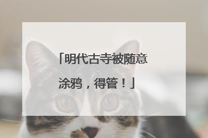 明代古寺被随意涂鸦，得管！