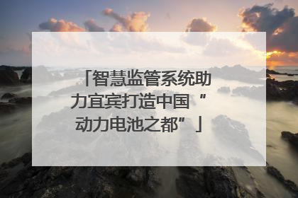 智慧监管系统助力宜宾打造中国“动力电池之都”
