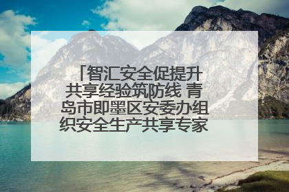 智汇安全促提升 共享经验筑防线 青岛市即墨区安委办组织安全生产共享专家现场观摩学习活动