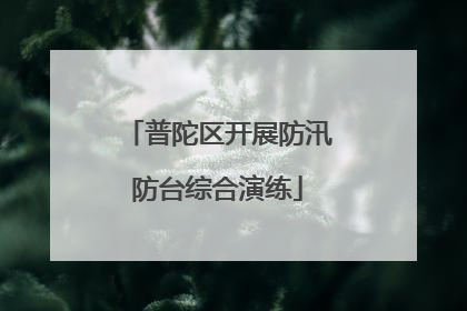 普陀区开展防汛防台综合演练