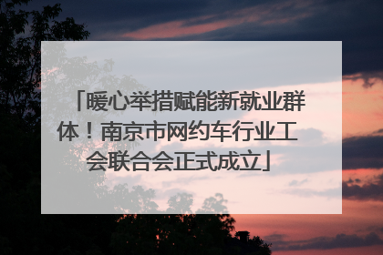 暖心举措赋能新就业群体！南京市网约车行业工会联合会正式成立