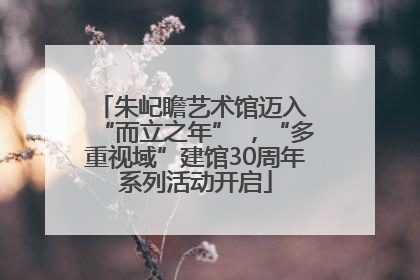 朱屺瞻艺术馆迈入 “而立之年” ，“多重视域”建馆30周年系列活动开启
