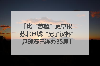 比“苏超”更草根！苏北县城“男子汉杯”足球赛已连办35届