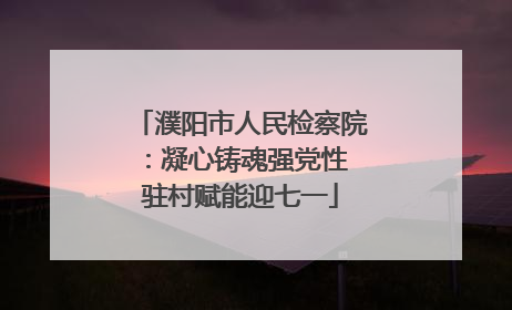 濮阳市人民检察院：凝心铸魂强党性 驻村赋能迎七一