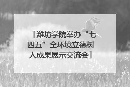 潍坊学院举办“七四五”全环境立德树人成果展示交流会