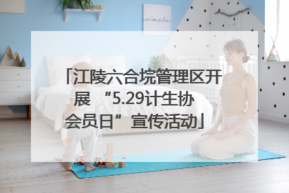 江陵六合垸管理区开展 “5.29计生协会员日”宣传活动