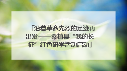 沿着革命先烈的足迹再出发——桑植县“我的长征”红色研学活动启动