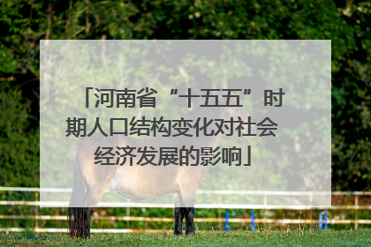 河南省“十五五”时期人口结构变化对社会经济发展的影响