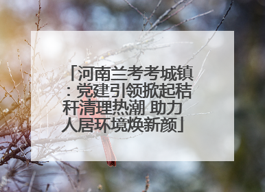 河南兰考考城镇：党建引领掀起秸秆清理热潮 助力人居环境焕新颜