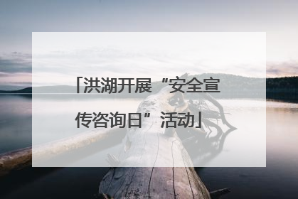 洪湖开展“安全宣传咨询日”活动