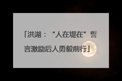 洪湖：“人在堤在”誓言激励后人勇毅前行