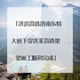 济滨高铁济南东特大桥下穿济莱高铁架梁施工顺利完成