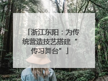 浙江东阳：为传统营造技艺搭建“传习舞台”